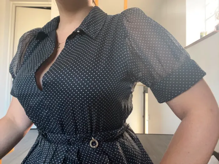 Robe à pois mangano dos nu - photo numéro 3