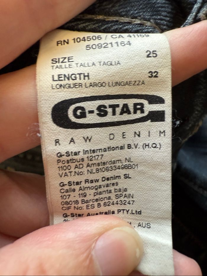 Jean slim bleu marine g-star taille 36 S - photo numéro 6