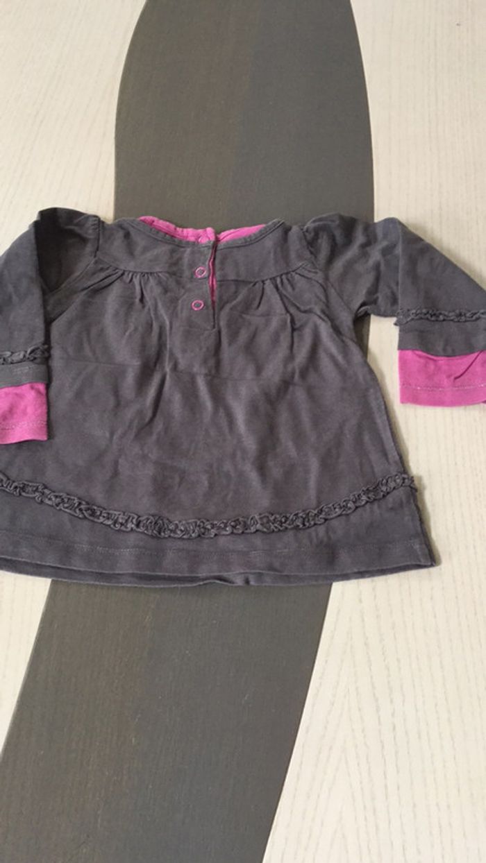 Tee shirt gris romantic Baby 9m Tissaia - photo numéro 4