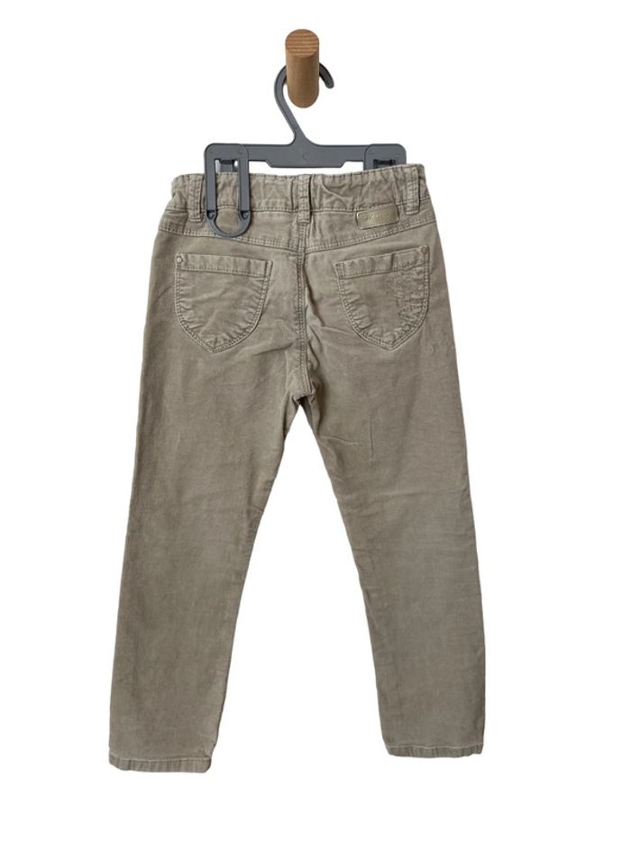 Pantalon slim stretch en velours beige - Okaïdi 5 ans - photo numéro 4