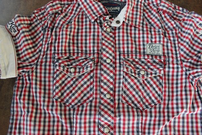 Chemise manches courtes à carreaux Deeluxe garçon 14 ans - photo numéro 2