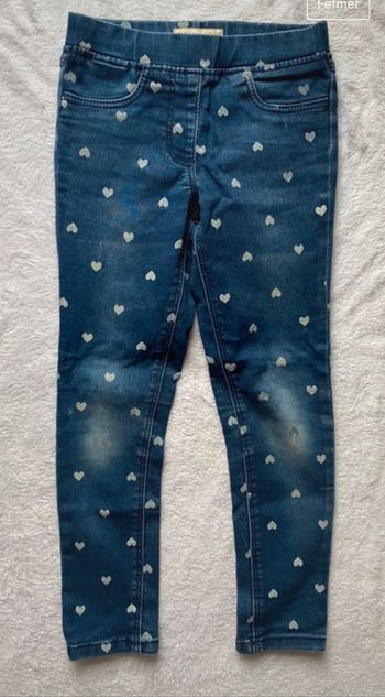 Jeggings fille motif cœur, 6 ans