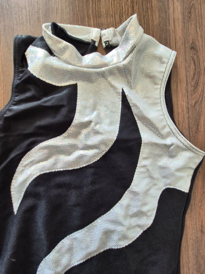 Justaucorps Agiva noir et blanc argenté taille 36 - photo numéro 2