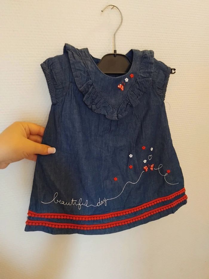 Robe en jeans léger fille 6mois