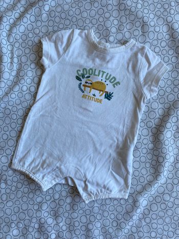 Combinaison manche courte été beige 1 mois