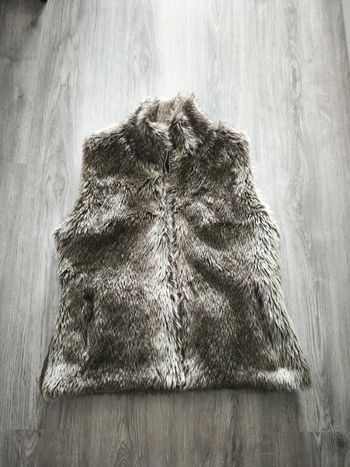 Veste sans manches fourrure