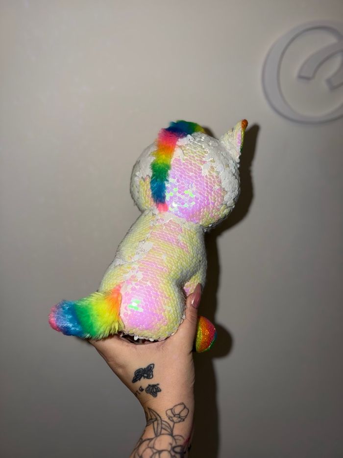 Peluche licorne sequin - photo numéro 3
