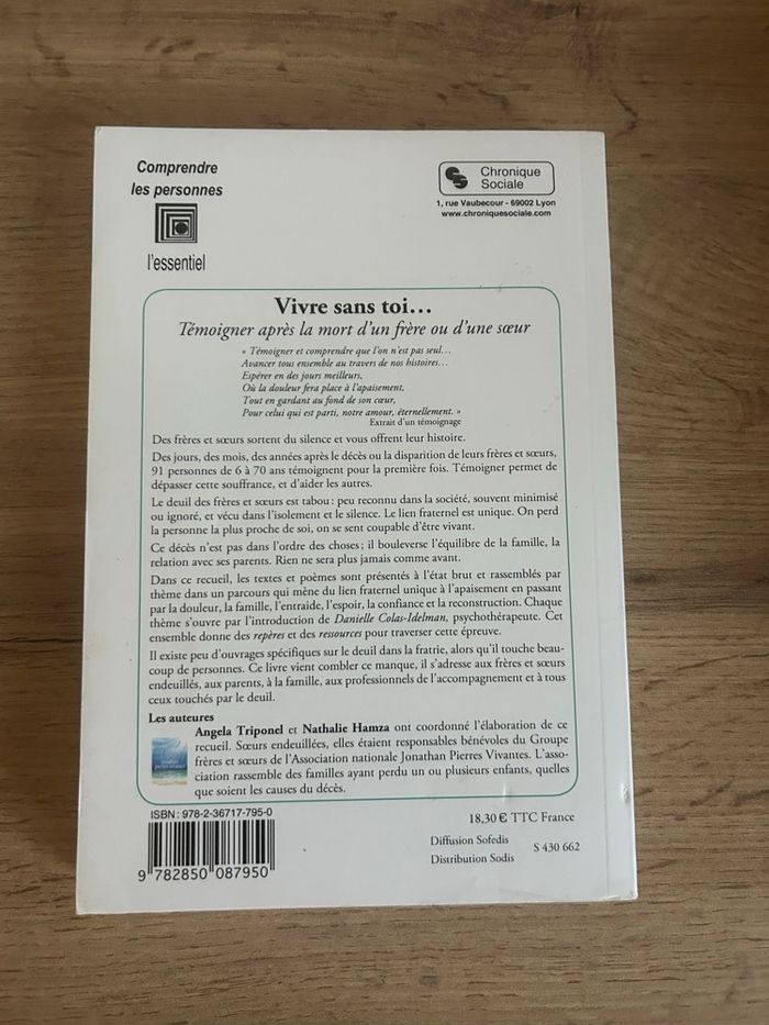 Livre Vivre sans toi - photo numéro 2