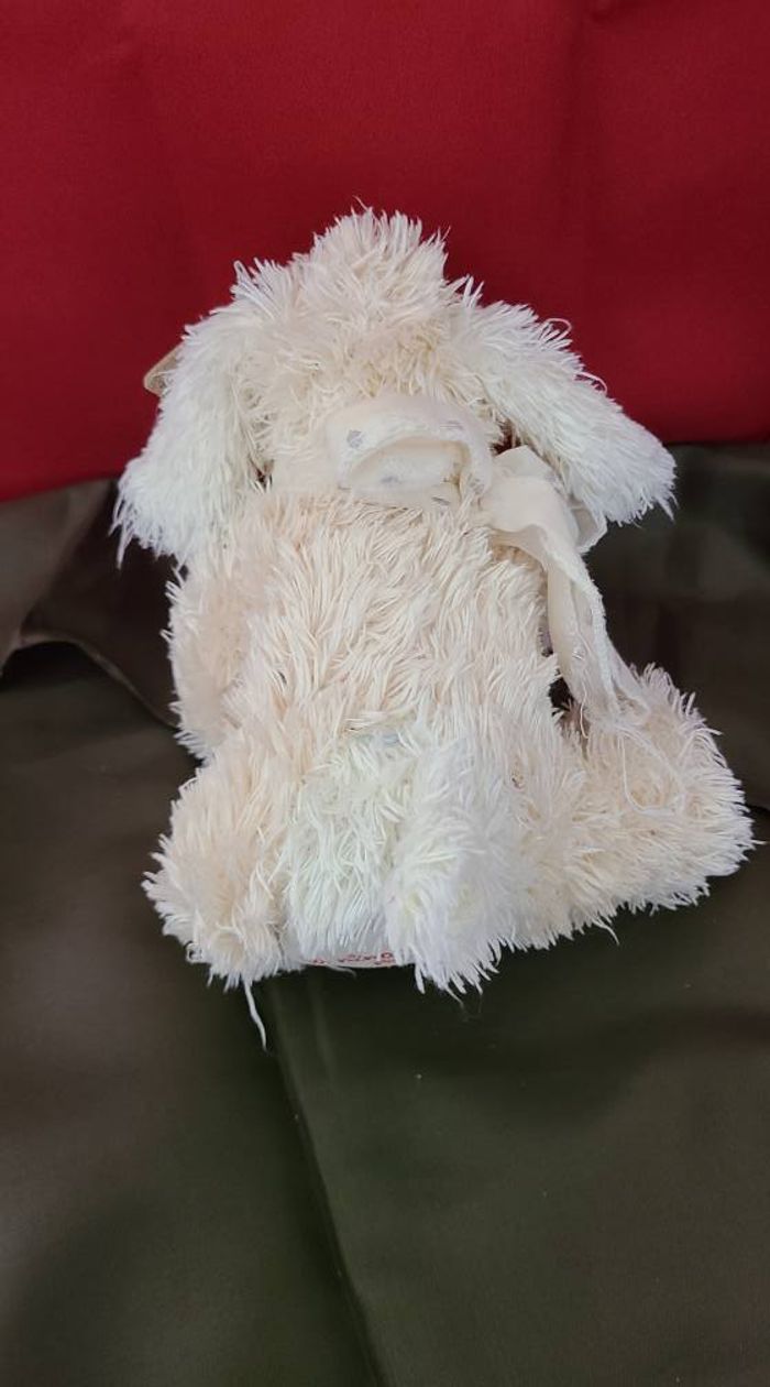 peluche chien blanc crème la nina plush - photo numéro 4