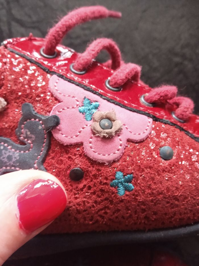 Chaussures rouge premier pas fille taille 22 mars bopy - photo numéro 10