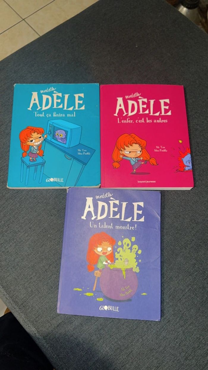 Lot de 3 BD Mortelle Adèle, Tome: 1,2,6