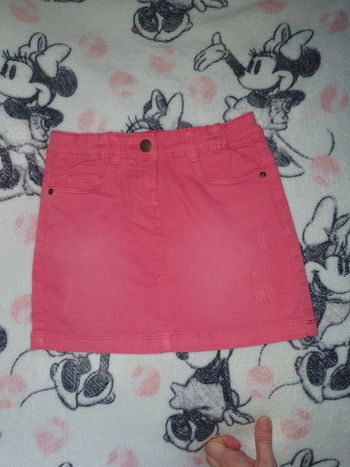 Jupe en jeans rose 4 ans