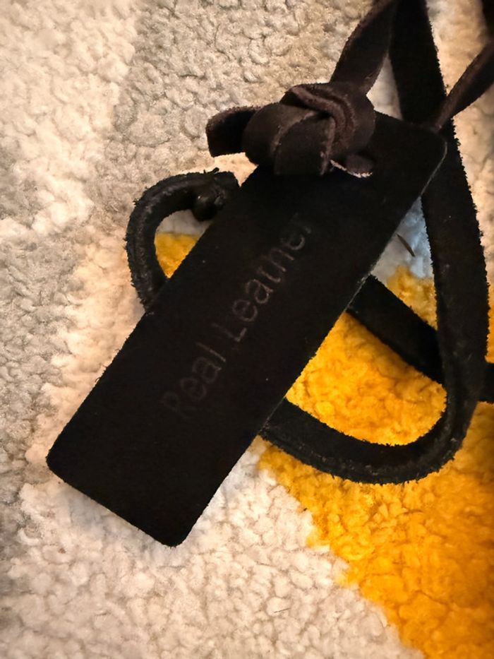 Pochette en cuir noir Zign - photo numéro 4