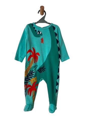 Pyjama 1 pièce turquoise/vert d’eau (dinosaure) - DPAM 24 mois (86cm)