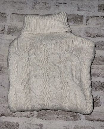 Pull blanc cassé col roulé