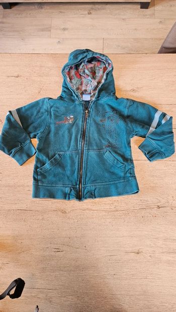 Gilet à capuche et manches longues vert, Disney, 6 ans