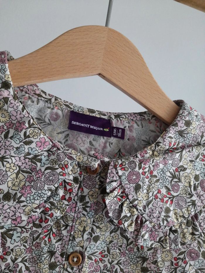 Blouse fleurie Liberty Col Claudine Sergent Major 6 ans neuve - photo numéro 2