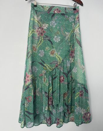 Jupe Longue Verte à Motifs Fleuris – Morgan - Taille 42 - Neuf avec étiquette👗