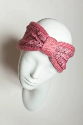 Bandeau noeud paillettes rose