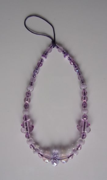 Cordon bracelet déco pour portable canard Violet