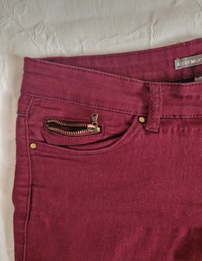 Pantalon bordeaux femme - photo numéro 6