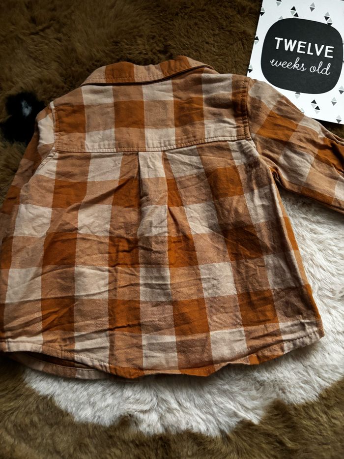 Chemise à carreaux marron IN Extenso t.3m - photo numéro 4