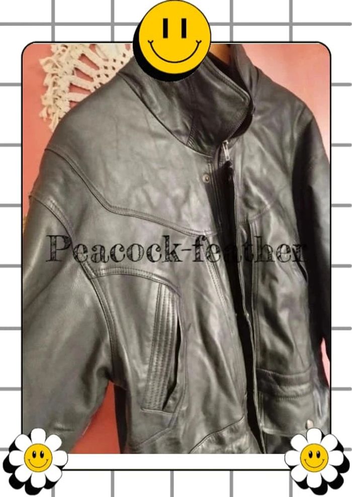 Veste cuir véritable homme noir 56 - photo numéro 3