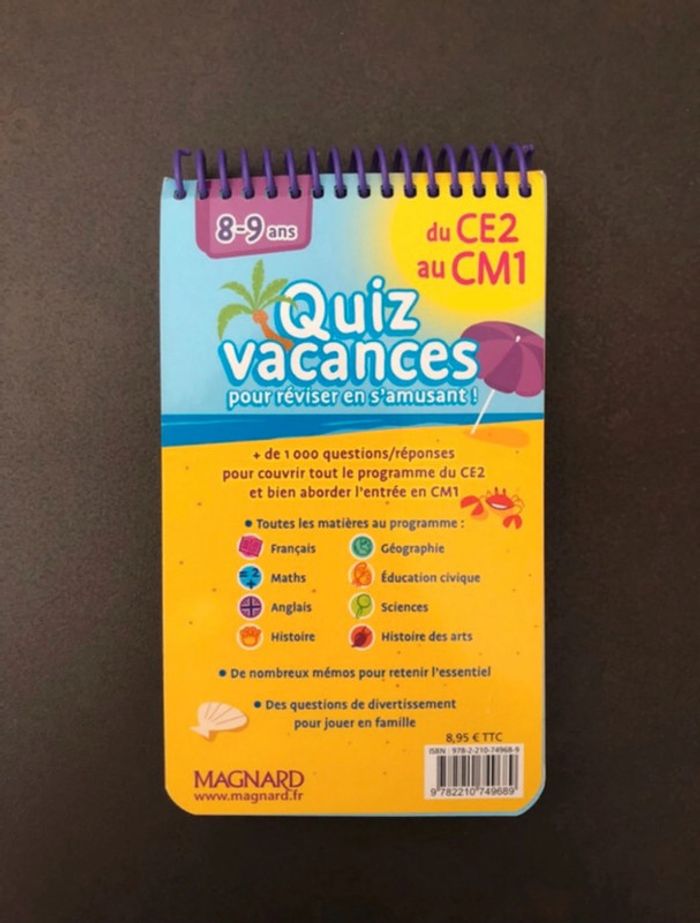Quiz vacances CE2-CM1 - photo numéro 2