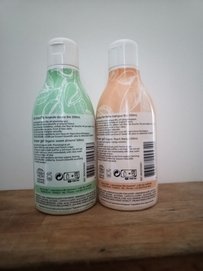 Lot de 2 bouteilles de gel douche bio - photo numéro 2