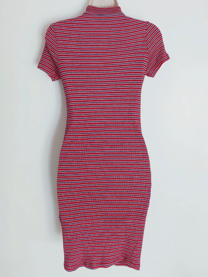 Robe pull polo rayures bordeaux marine blanc y2k / Jennyfer - 36/S à 38/M - photo numéro 8