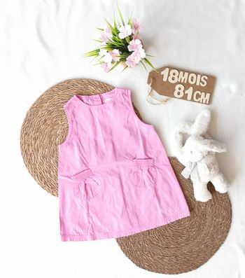 Robe 👣 rose, tape à l'œil, 18 mois
