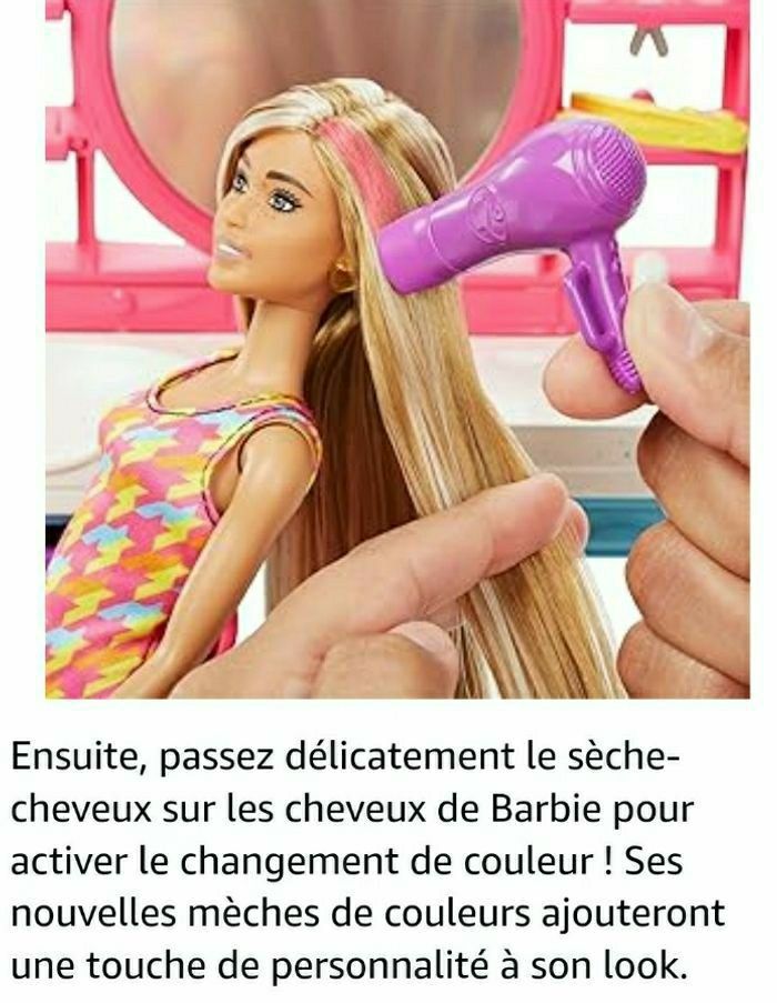 BARBIE SON SALON DE COIFFURE ET ACCESSOIRES POUPEE INCLUSE MATTEL NEUF - photo numéro 8