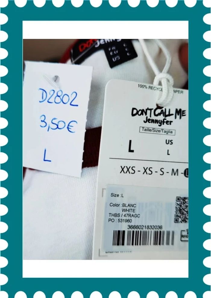 D2802 - tee-shirt femme taille L - photo numéro 3