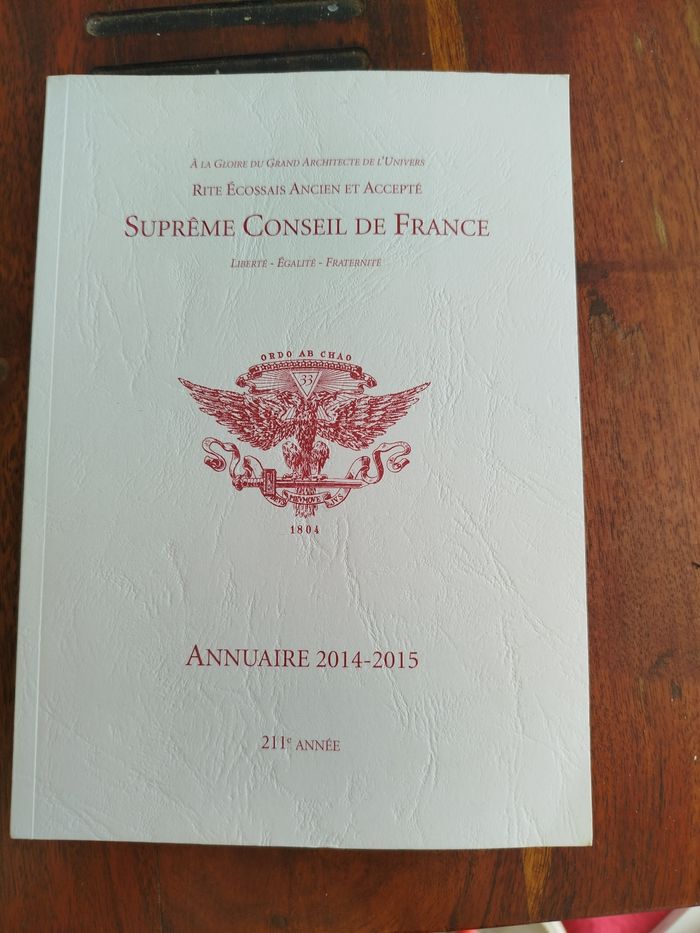 Livre suprême conseil de France