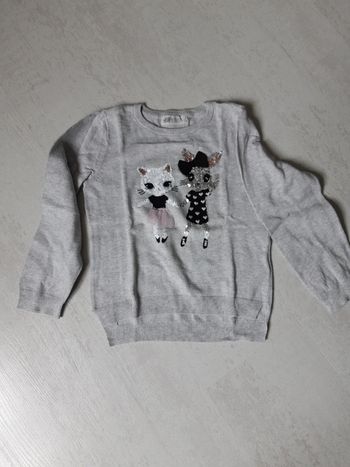 Pull gris 4/6 ans