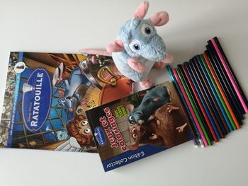 livre et peluche ratatouille