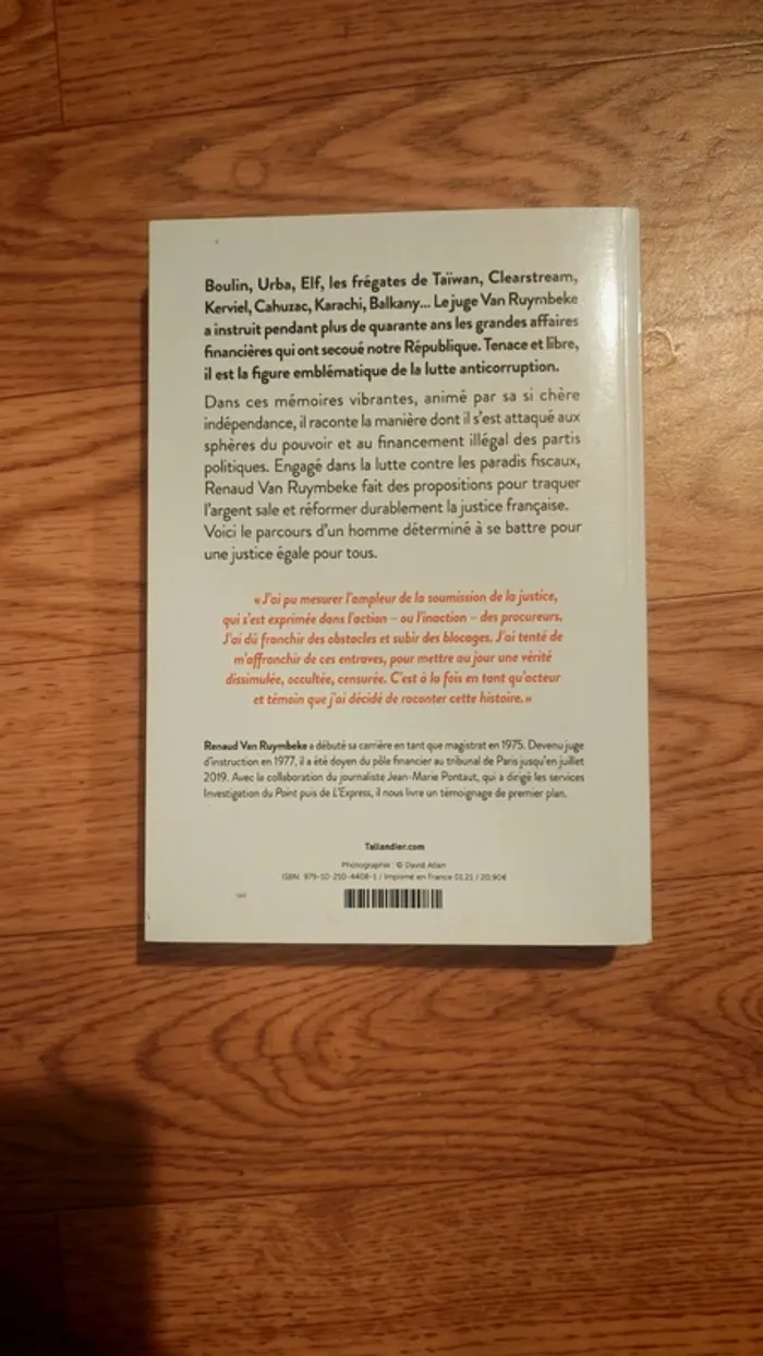 Mémoires d'un juge trop indépendant - Renaud Van Ruymbeke - photo numéro 3