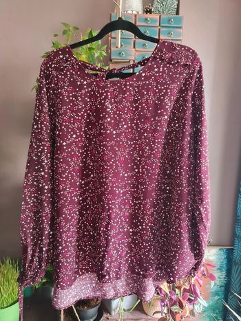 Blouse Yessica bordeaux et étoiles
