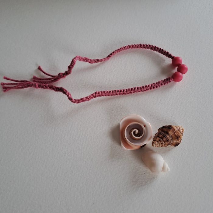 (Réduction) Bracelet avec perles fuchsia - photo numéro 3