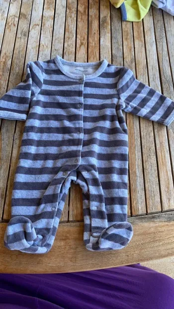 Pyjama velours Vert Baudet - 1 mois