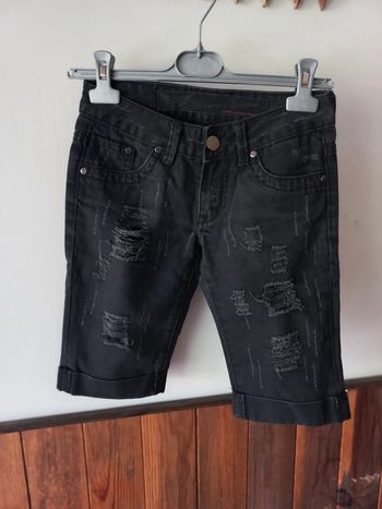 Bermuda en jean noir