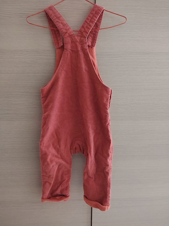 Salopette, Orchestra, 23 mois, velours côtelé orange, bride 2 positions, poche devant - photo numéro 2