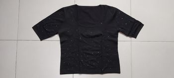 Pull manche 3/4 avec paillettes