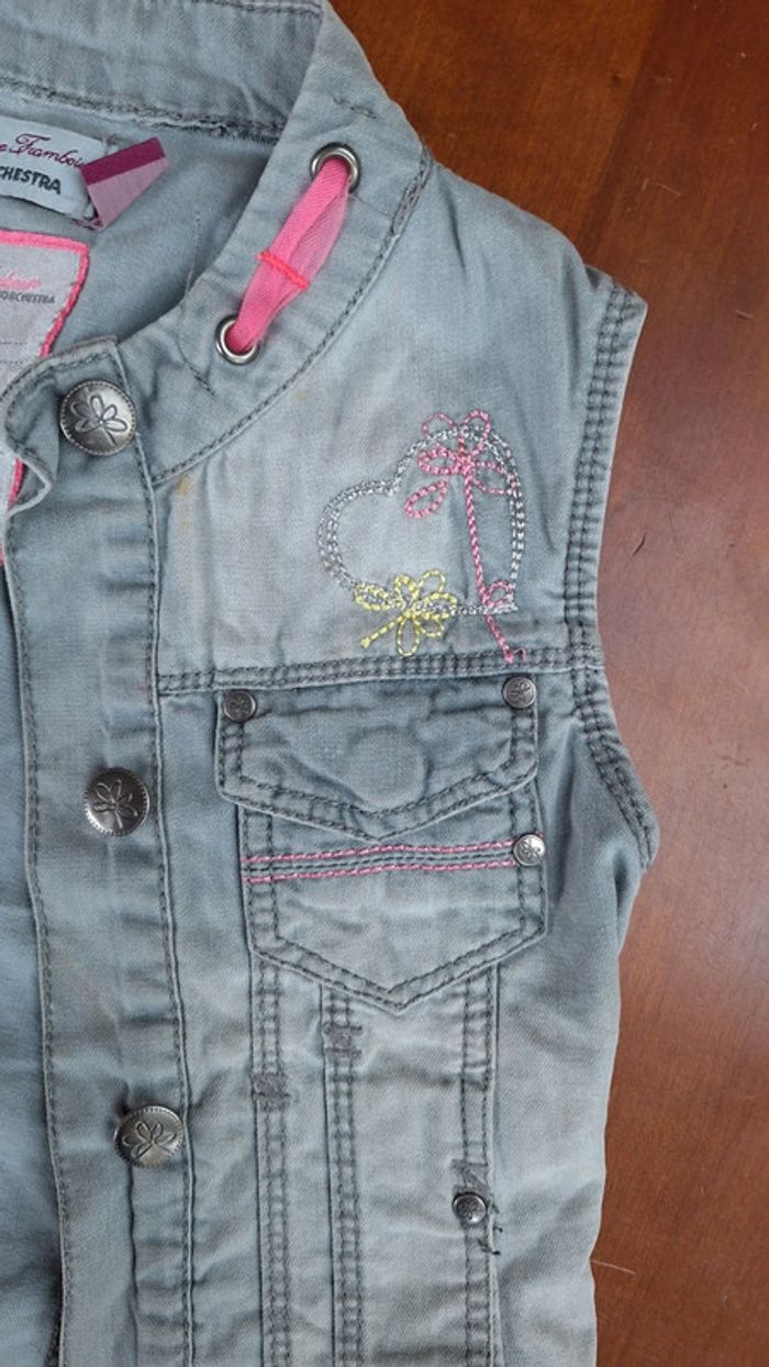 Veste sans manche 5 ans pomme framboise orchestra - photo numéro 5