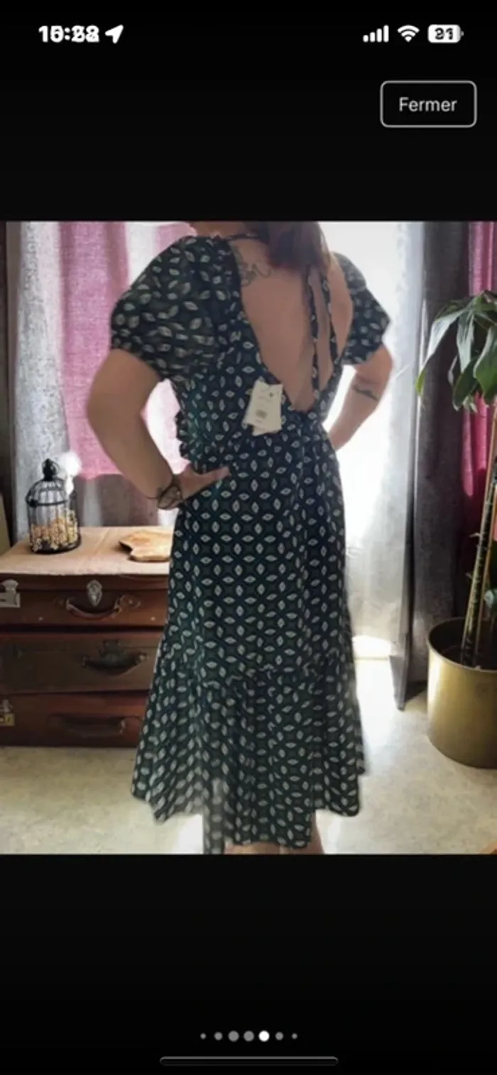 Très jolie Robe à dos ouvert , taille 40, Neuf - Naf Naf - photo numéro 10