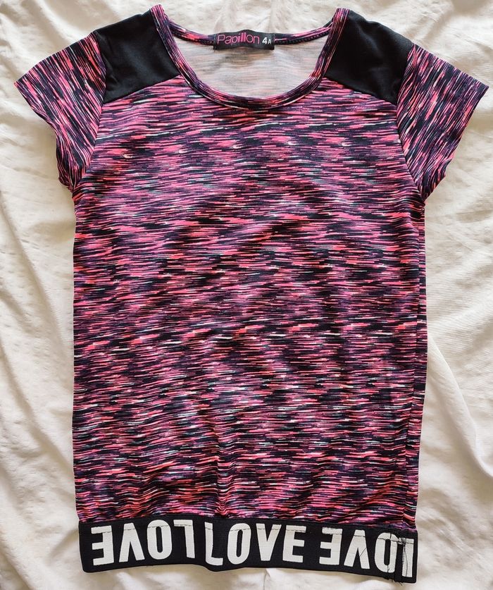 T-shirt fille danse / gym 4 ans - Papillon