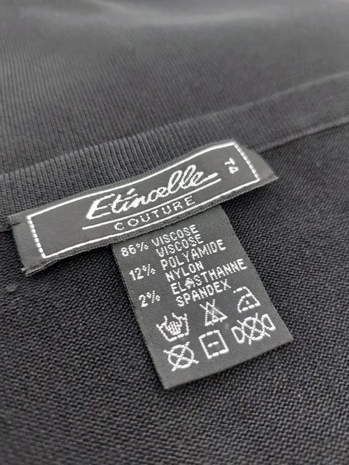 Jupe longue fendue noire taille élastique avec laçage 42 - photo numéro 6