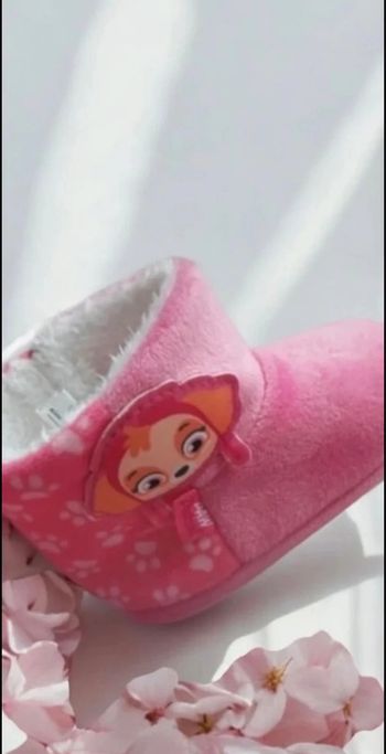 🎀 Adorables Chaussons Roses Fourrés Pat' Patrouille taille 24/25🎀
