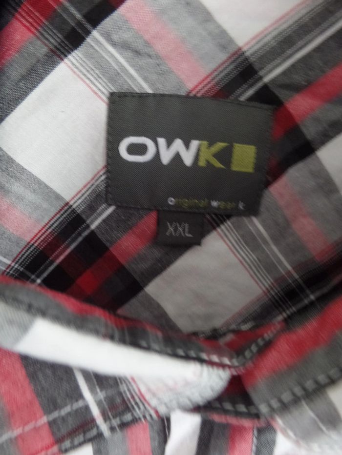Chemise à carreaux manches longues OWK taille XXL - photo numéro 3