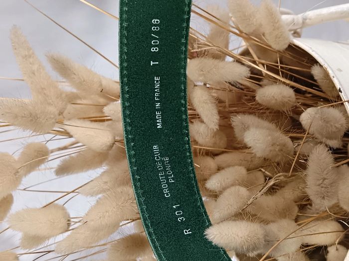Ceinture cuir effet croco | Vintage - photo numéro 4
